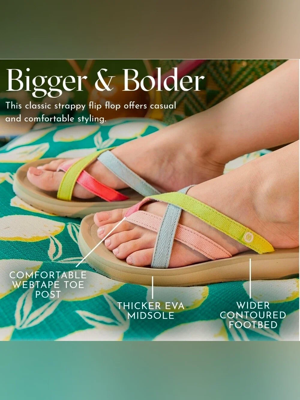 Minnetonka Hanna 2.0 Multicolor Crisscross Slide Size 8 NWOT